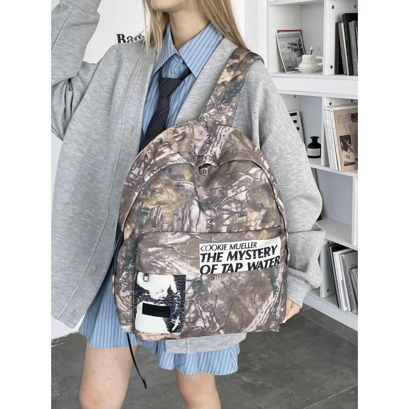 Large Waterproof Nylon Backpack – Unisex Travel & School Bag
