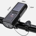 Solar Bike Headlight with Horn – Smart Sensing & Type-C