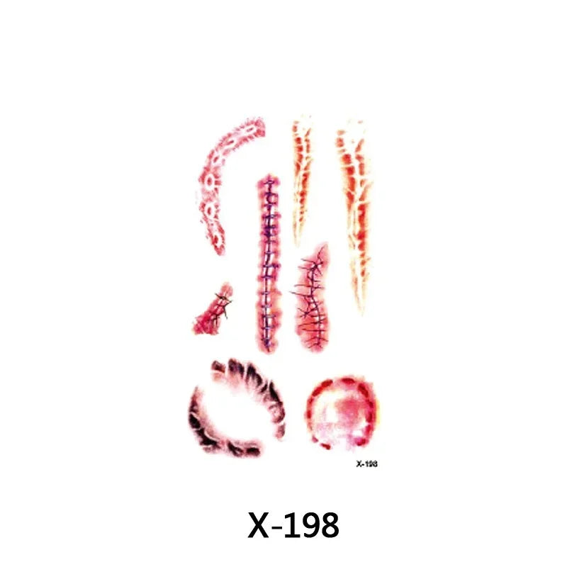 Halloween Scar Spider Temporary Tattoo Stickers – 40 Designs