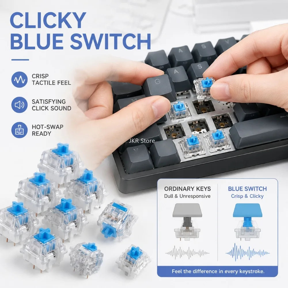 3-Pin Tactile Clicky Mechanical Keyboard Switches 50/100PCS