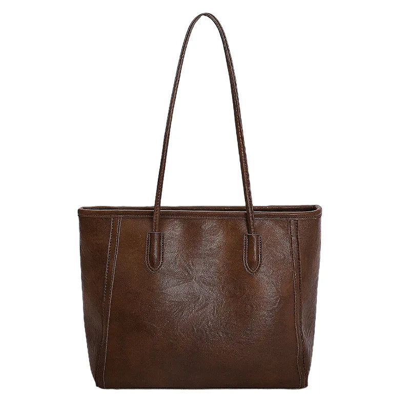 Large Capacity PU Leather Tote Bag for Women – Shoulder Bag