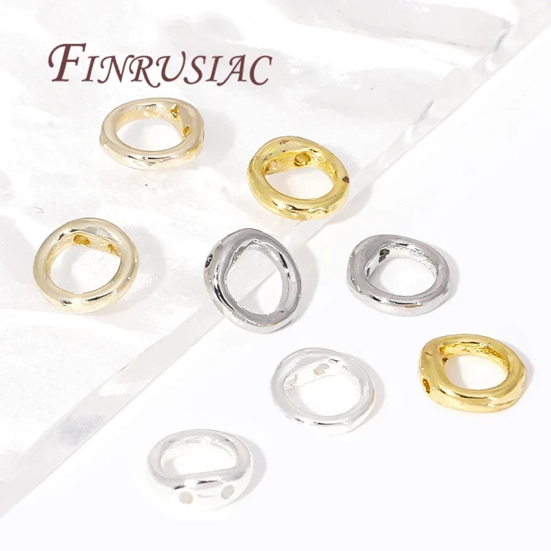 18K Gold Plated Crimp End Caps & Clam Shell Bead Tips 10/20Pcs
