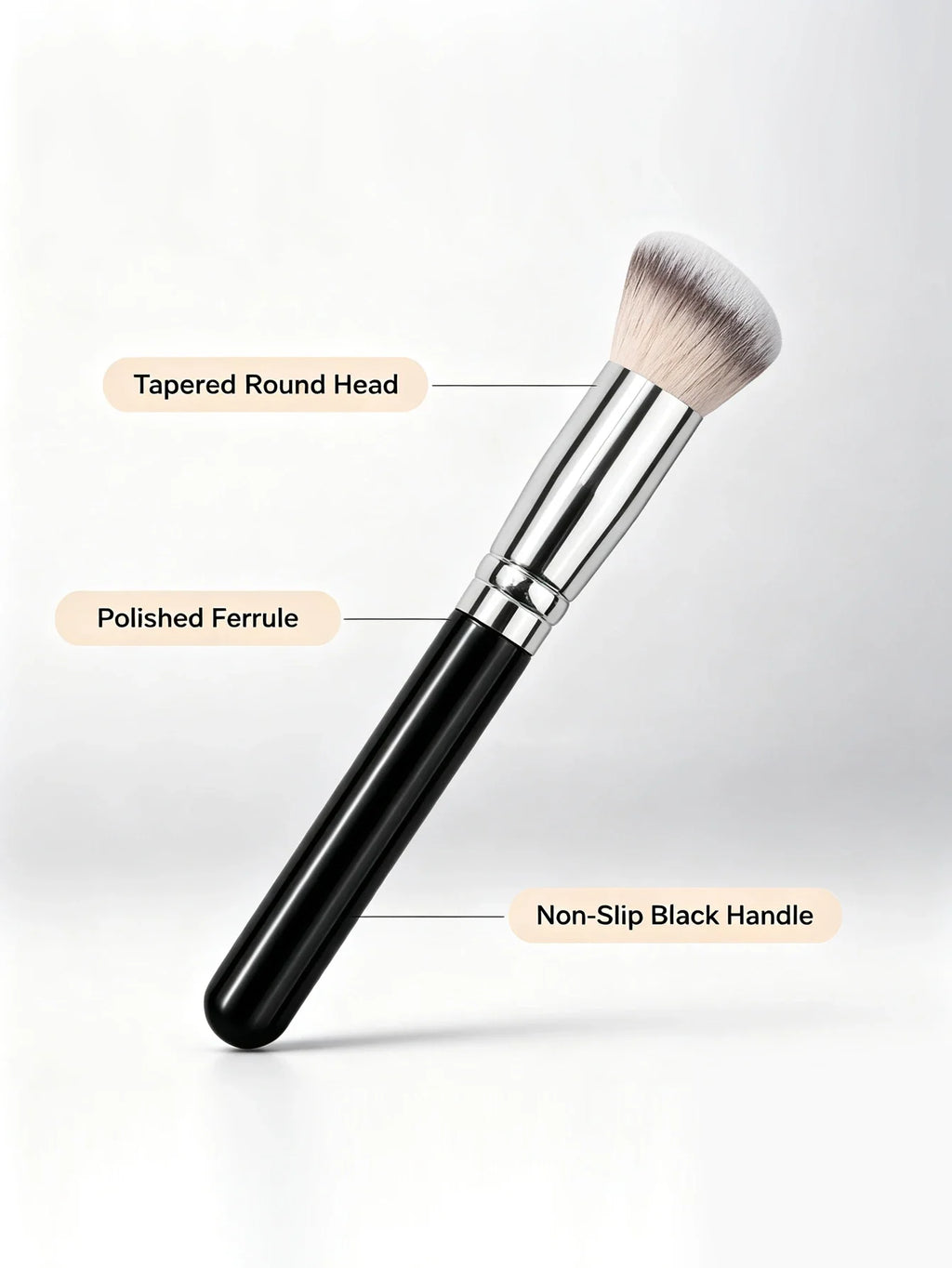 Premium Foundation Concealer & Contour Makeup Brush Set – Black