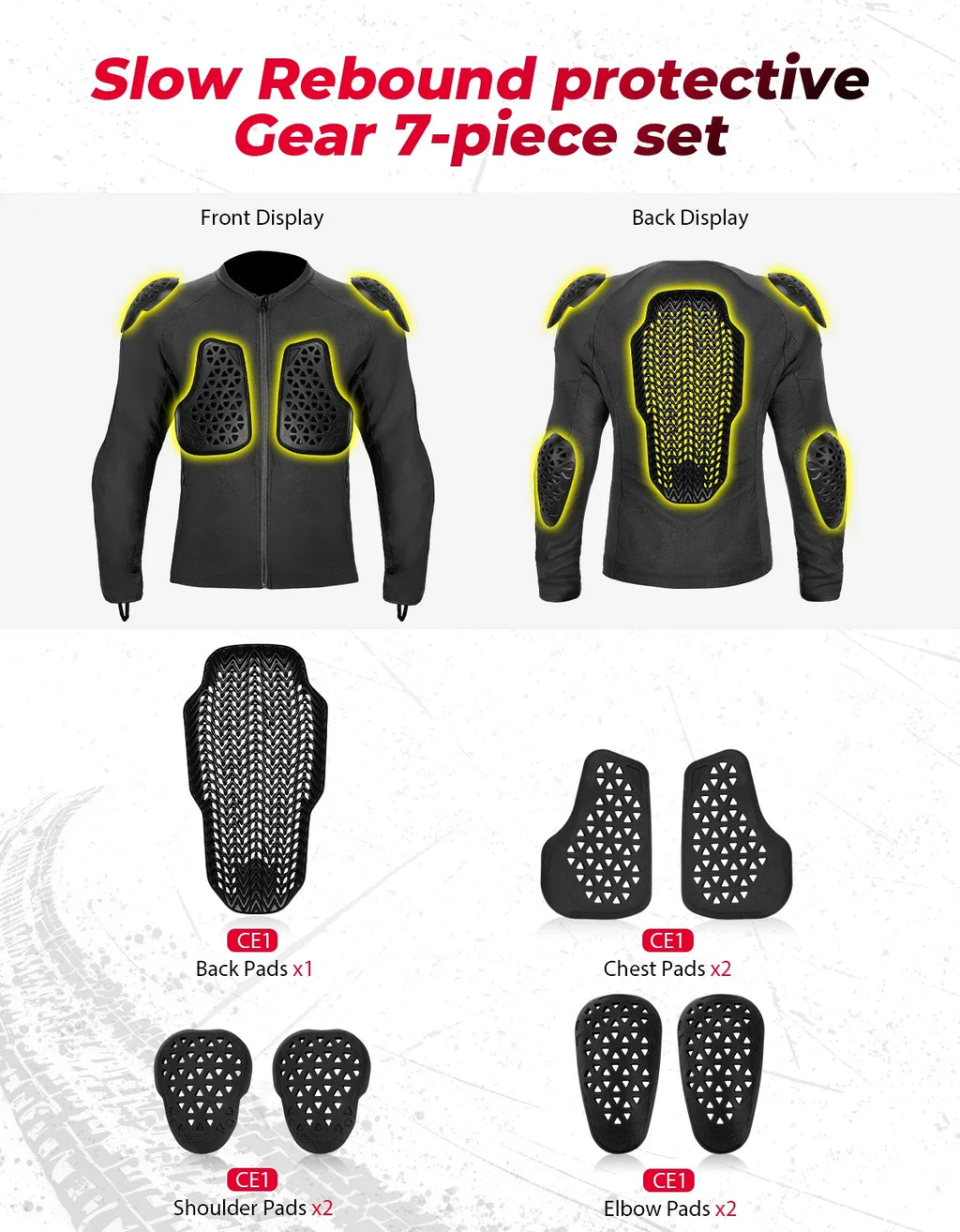 KEMITOUR CE Certified Motorcycle Armor Jacket | Breathable Mesh