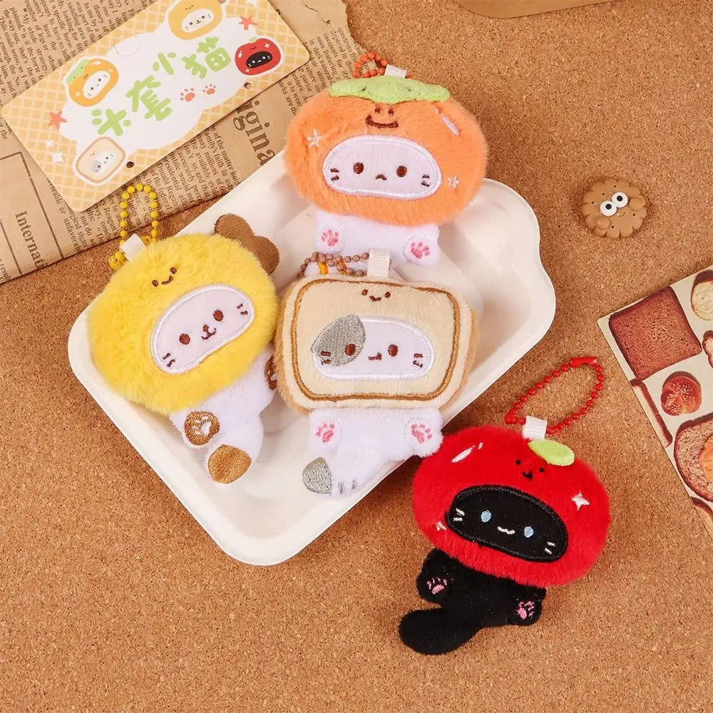 Plush Cat Keychain Pendant Pair – Cute Kitten Bag Charm