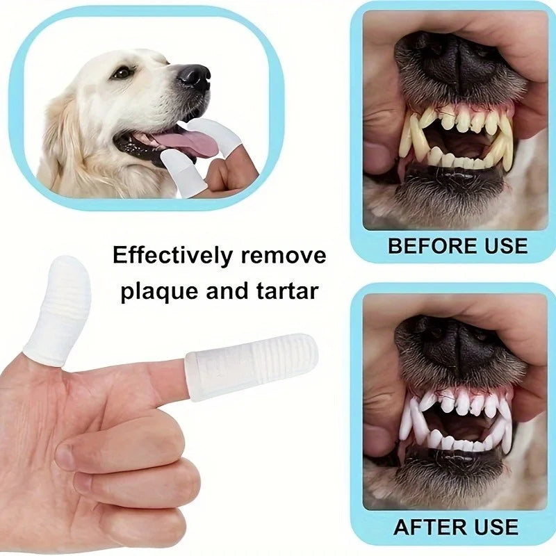 10-Pack Pet Finger Toothbrush Cots for Cats & Dogs | Nixie
