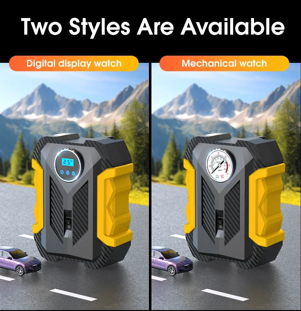 Portable Digital Tire Inflator – Car Air Compressor & LED Light