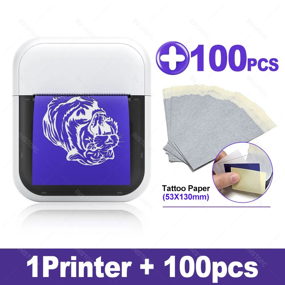 Mini Thermal Tattoo Stencil Printer – Inkless, Portable, 2-Inch