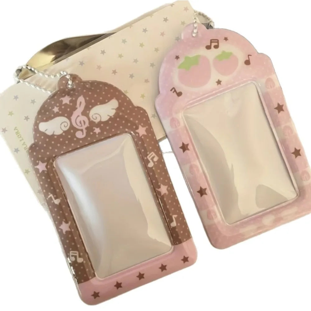 Strawberry Kpop Photocard Holder 3 Inch PVC Sleeve Case