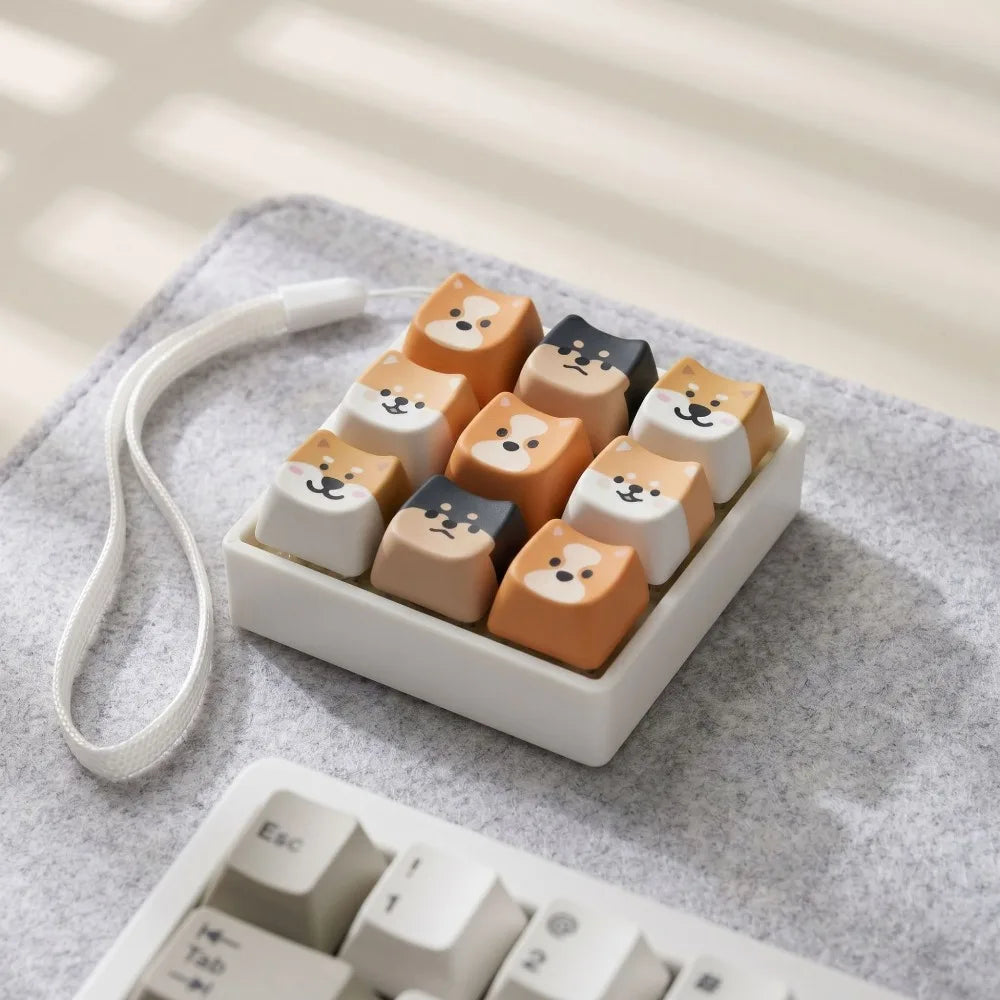 Shiba Inu Keycap Keychain Fidget Toy – Cute Dog Design