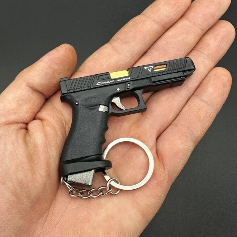 1:3 Scale Alloy G34 Pistol Replica Mini Keychain Collectible