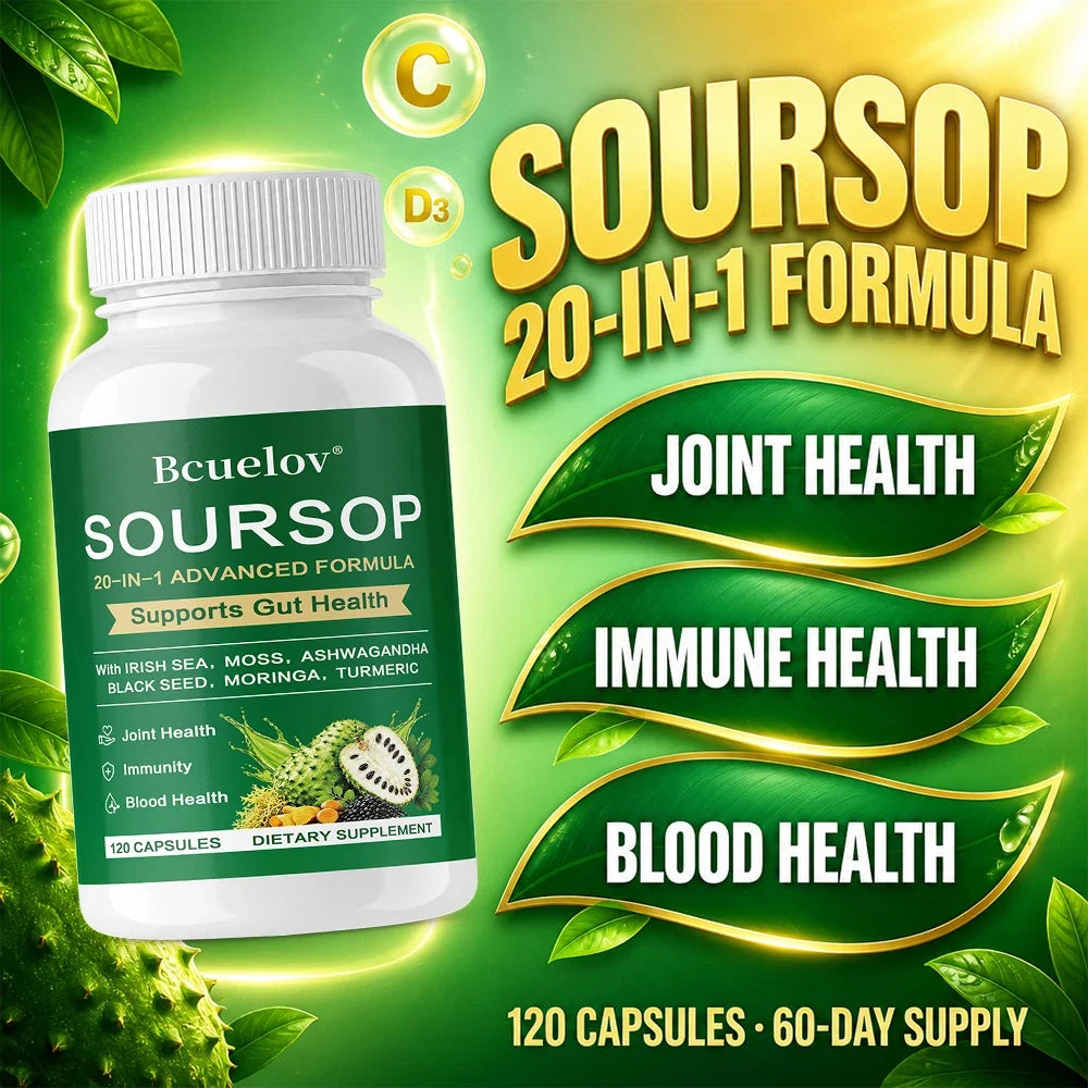 Graviola Soursop Supplement – Immune & Cell Support Capsules