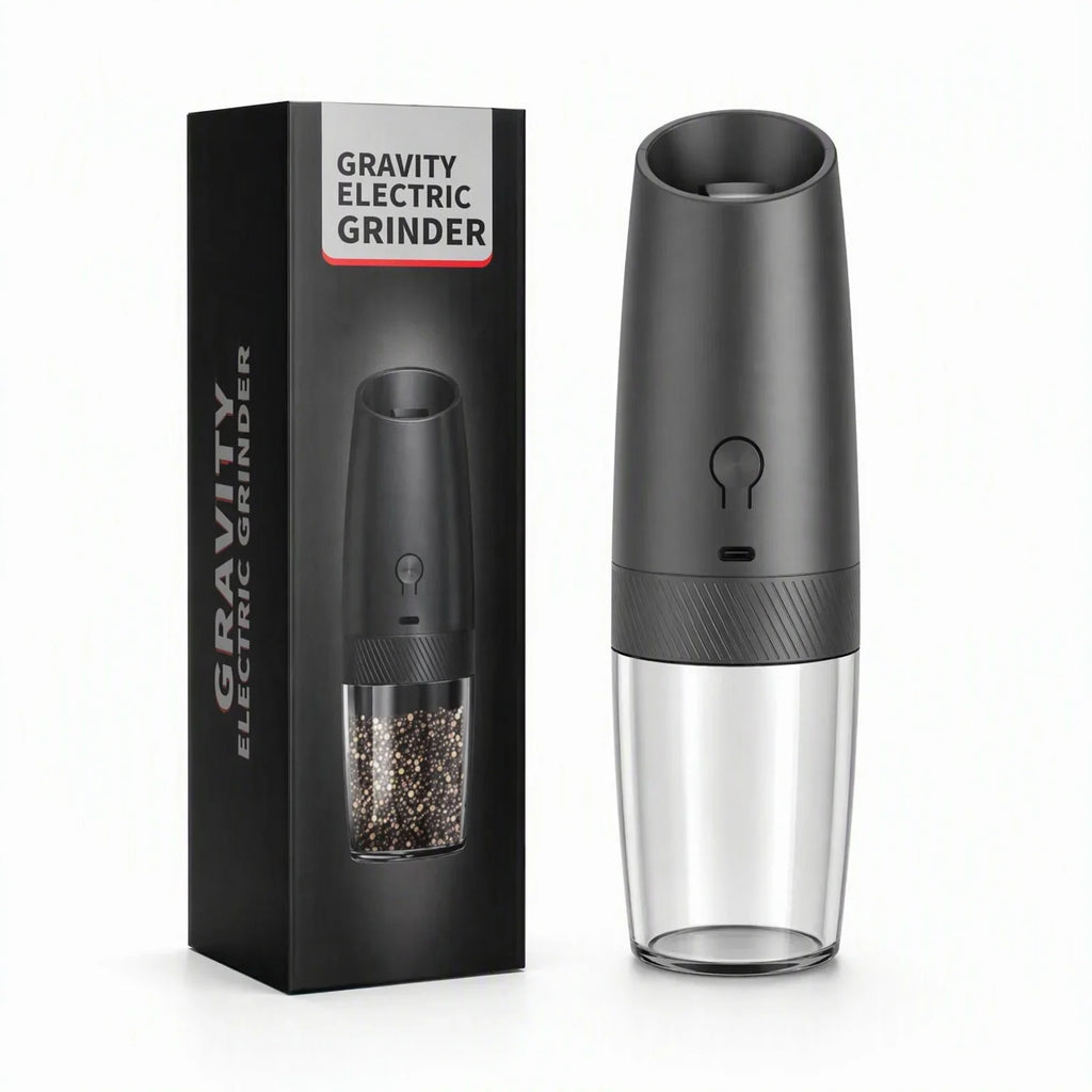 Electric Gravity Salt & Pepper Grinder Set – USB-C Rechargeable