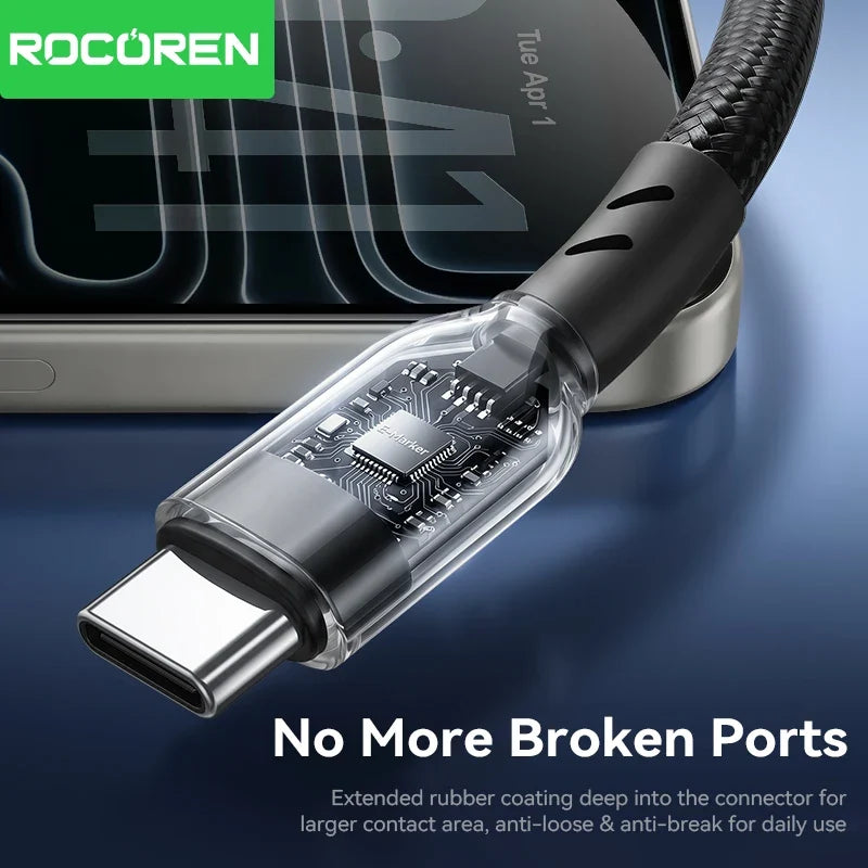 Rocoren 100W USB-C to USB-C Fast Charging Cable 1m/2m