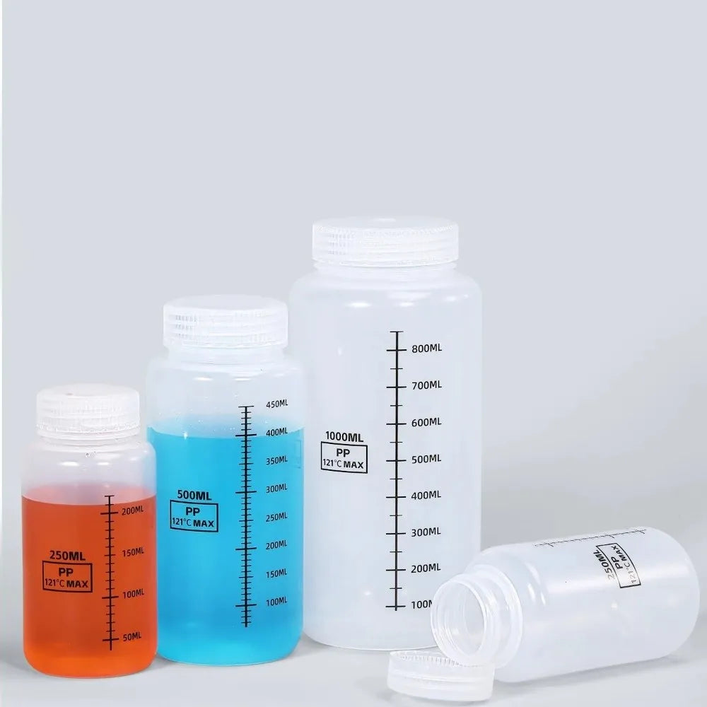 Wide Mouth Transparent Reagent Bottle 30–1000ml | Lab & Home