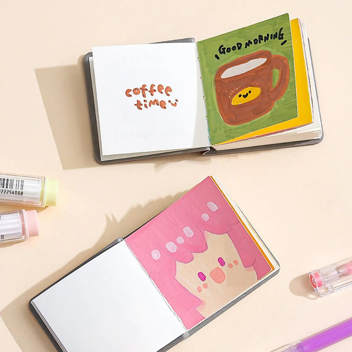 Mini Watercolor Sketchbook 3-Pack 2x2" Cold Press Art Journal