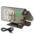 180° Projection Digital Alarm Clock – LED Display & Mirror