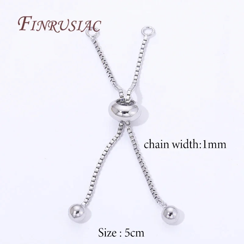 18K Gold Plated Box Chain Bracelet DIY Jewelry Making Component