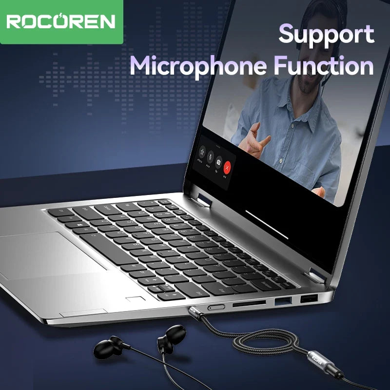 Rocoren 3.5mm AUX Audio Extension Cable Male to Female