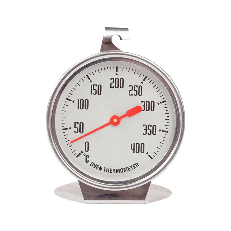 Stainless Steel Oven Thermometer 0–400°C Large Dial | Hang or Stand