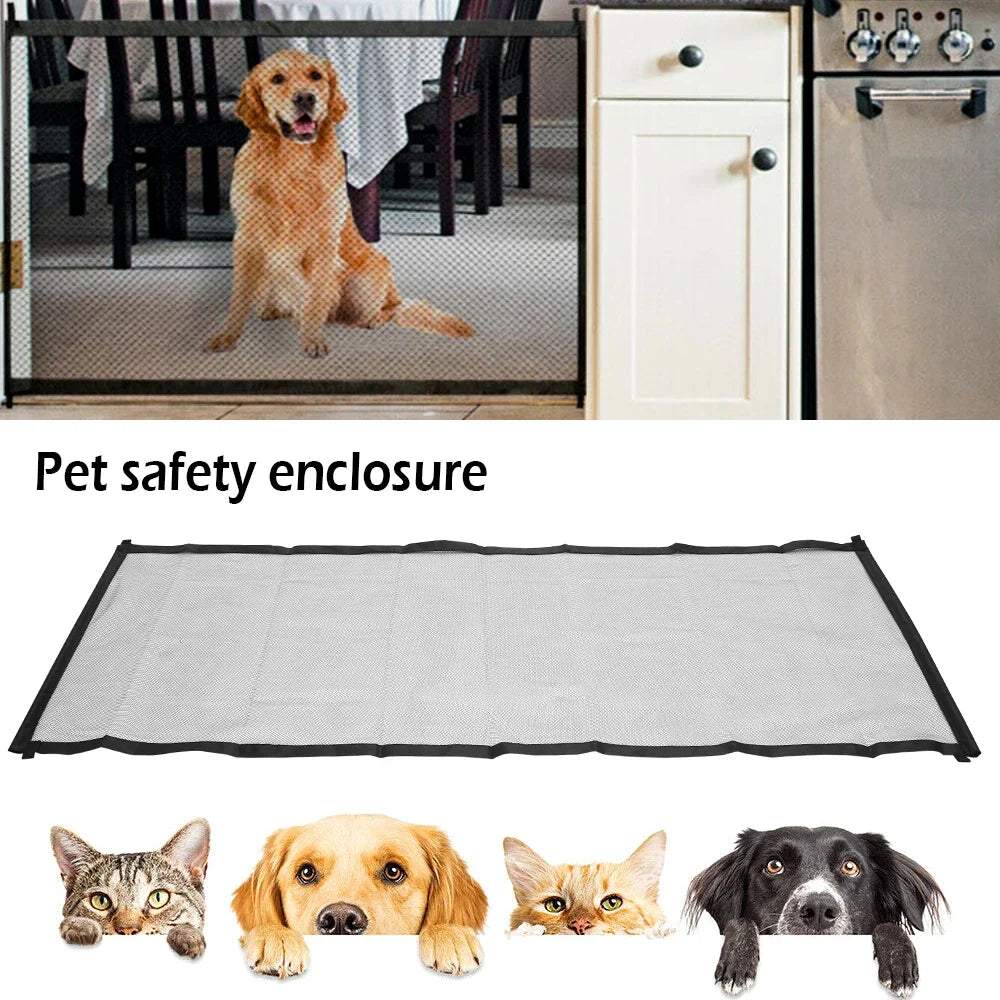 Retractable Mesh Pet & Baby Safety Gate – Foldable Barrier