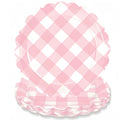 Pink Checkered Party Tableware Set – Serves 25 Guests