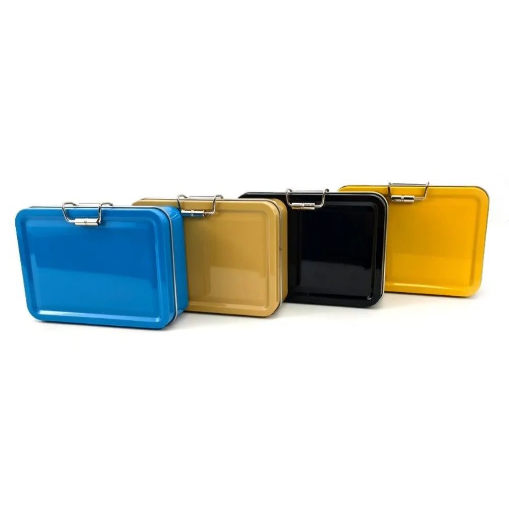 Metal Flip Lid Fishing Tin Box – Hook & Tackle Storage Organizer