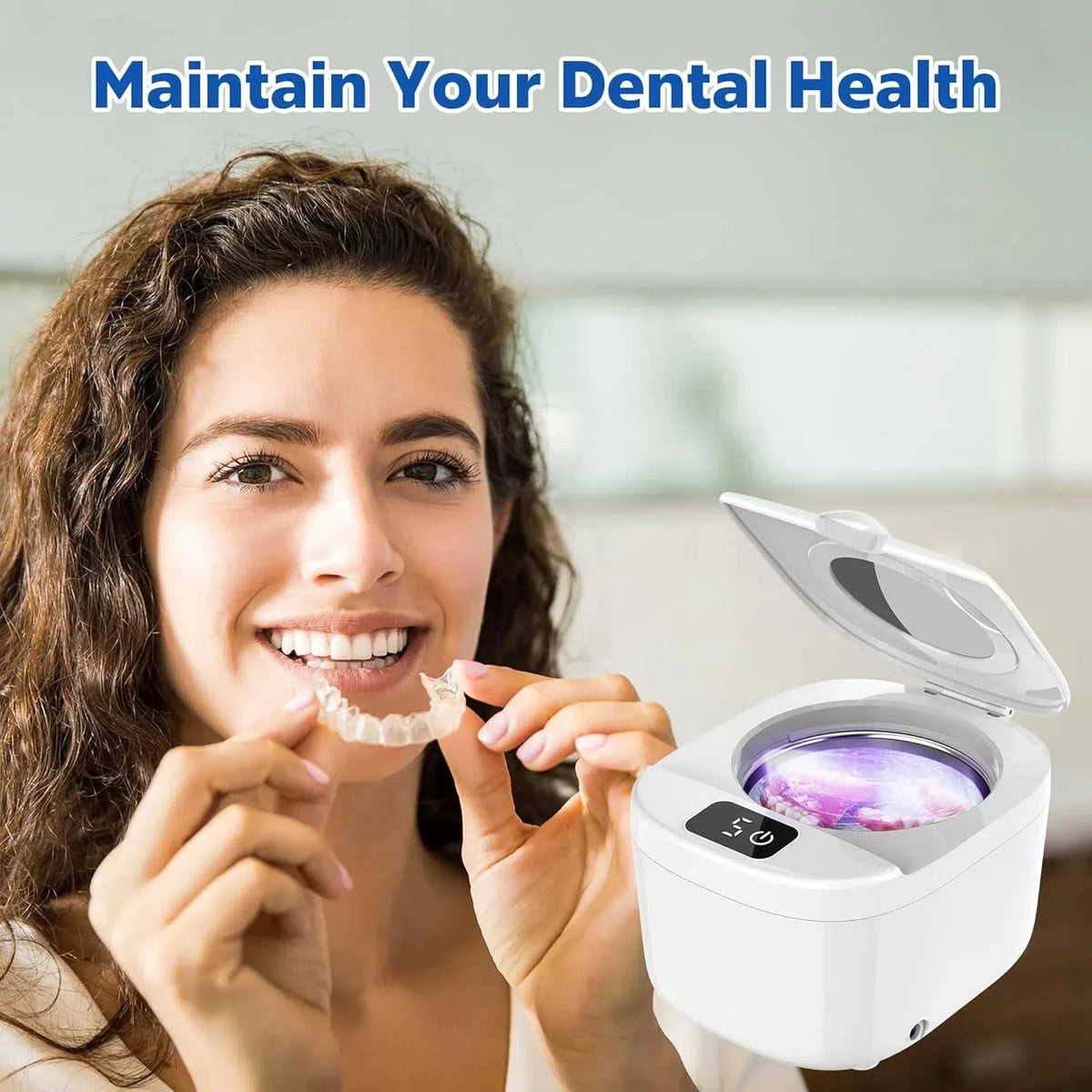 Ultrasonic Cleaner Digital Screen UV Light – Jewelry & Dentures
