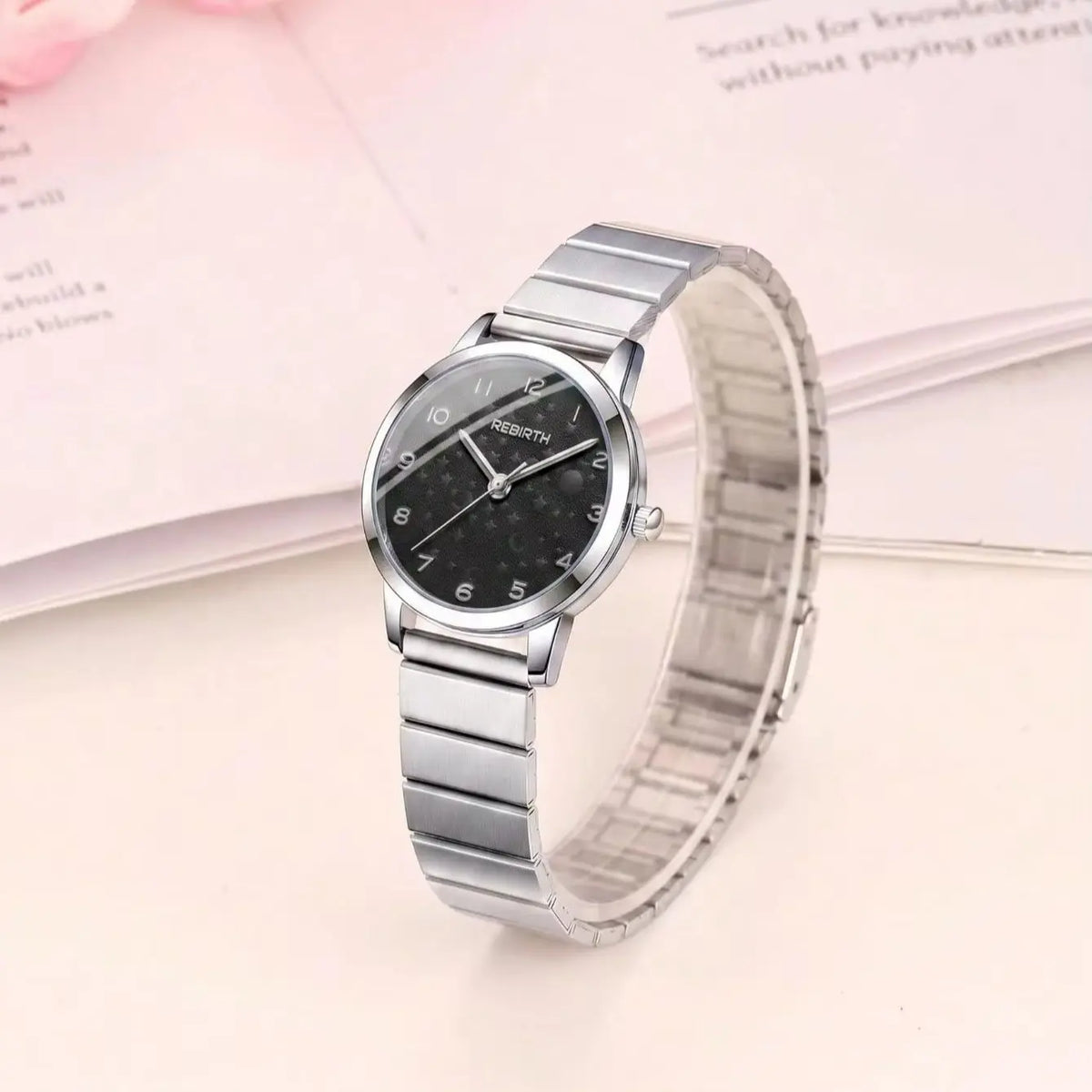 REBIRTH Women's Gold Starry Sky Dial Quartz Watch | 3 Bar