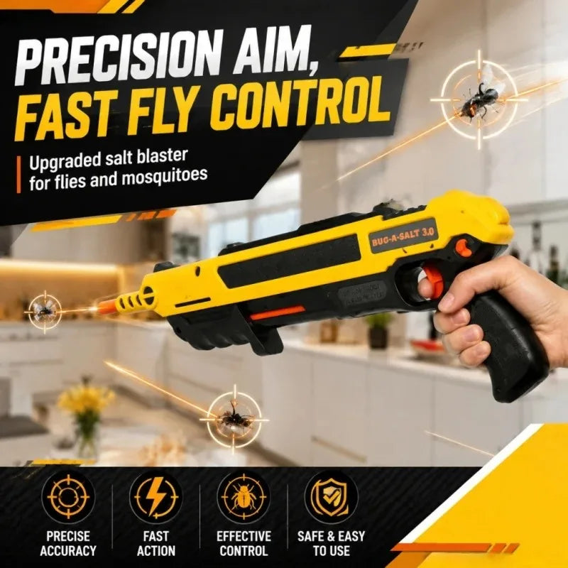Salt Gun 3.0 – Pump-Action Fly & Mosquito Salt Shooter