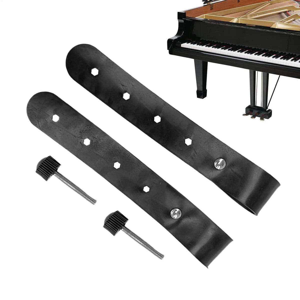 Piano Stand Straps PU Leather Adjustable Keyboard Locking Ties 2pc