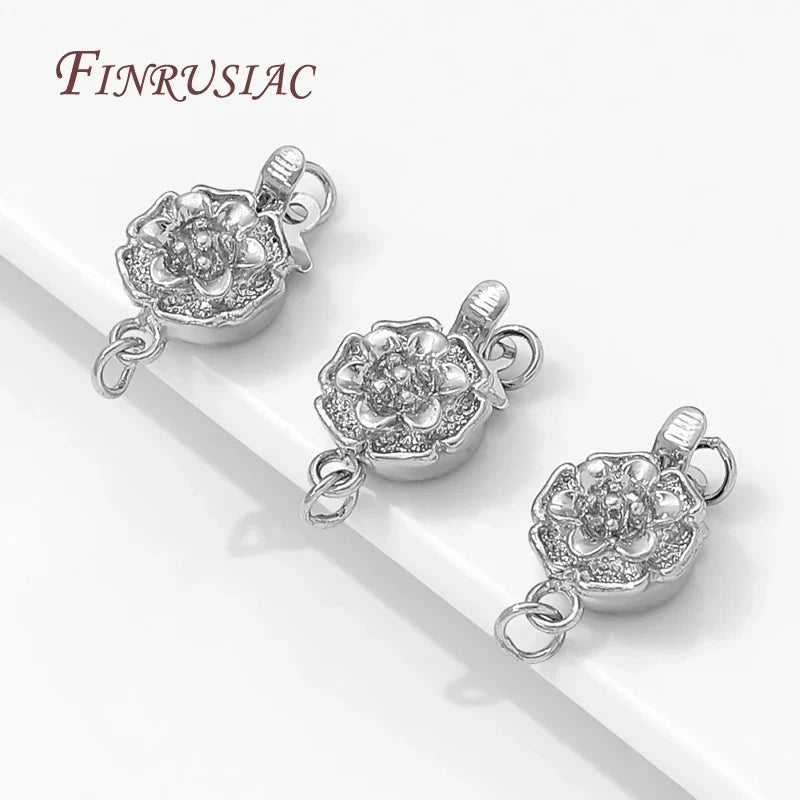 Brass Flower Lobster Clasps – Gold Plated DIY Jewelry Findings
