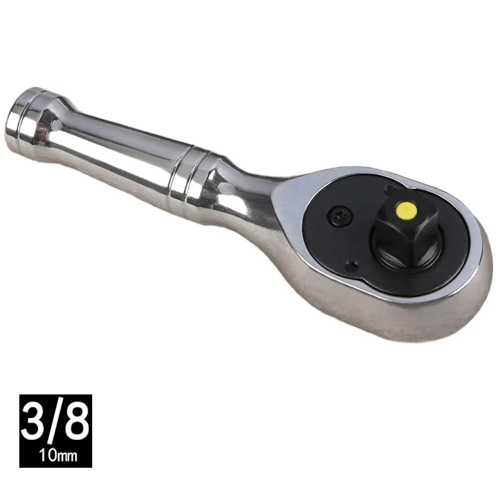 DAZZLEEX 72-Tooth Mini Ratchet Wrench 3/8" Drive | Chrome Vanadium