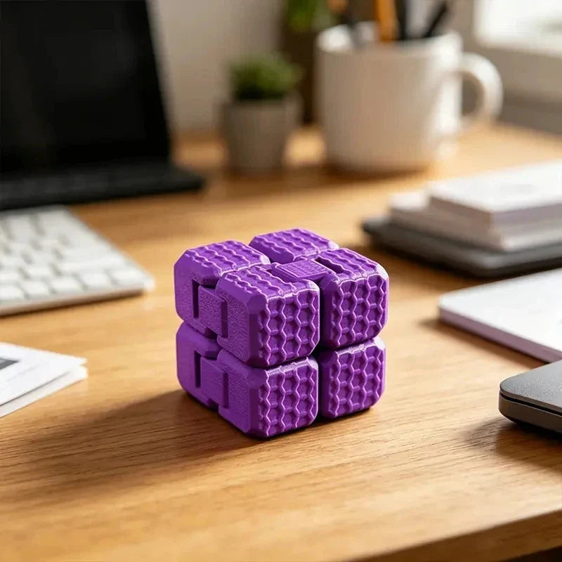 3D Honeycomb Infinity Cube Fidget Toy – Foldable Flip Cube