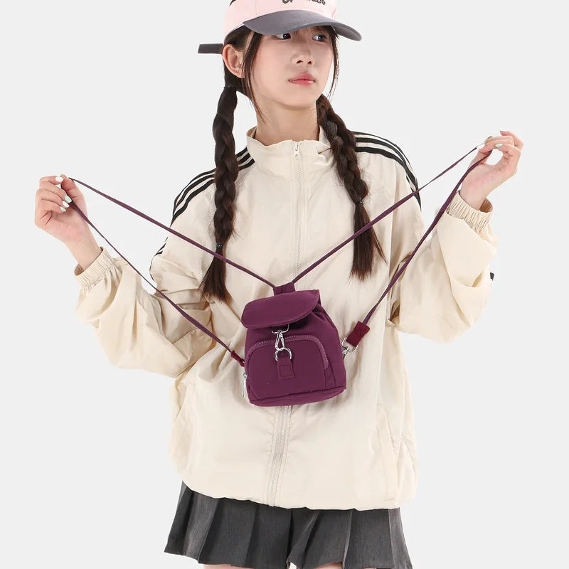 Korean Felt Drawstring Mini Backpack – Unisex Crossbody Bag