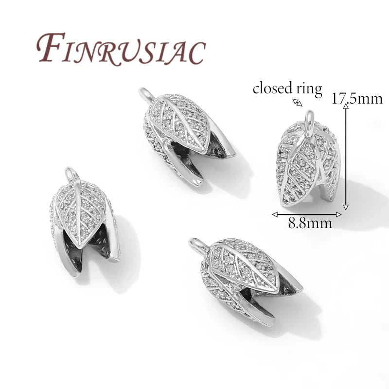 18K Gold Plated Zircon Flower Charm Pendants – DIY Jewelry