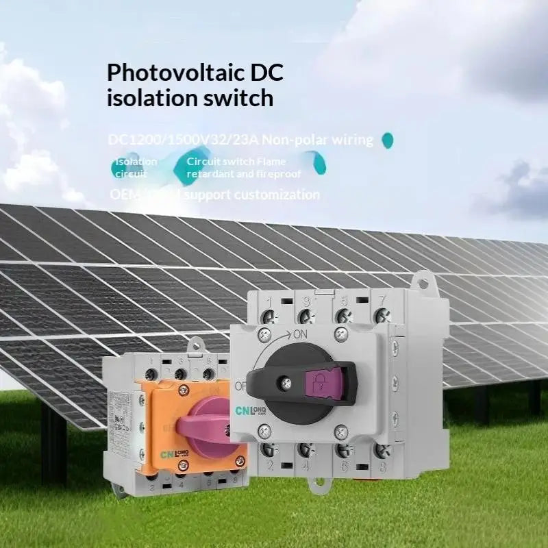 4P DIN-Rail DC Isolator Rotary Switch 32A 1200V – Solar PV