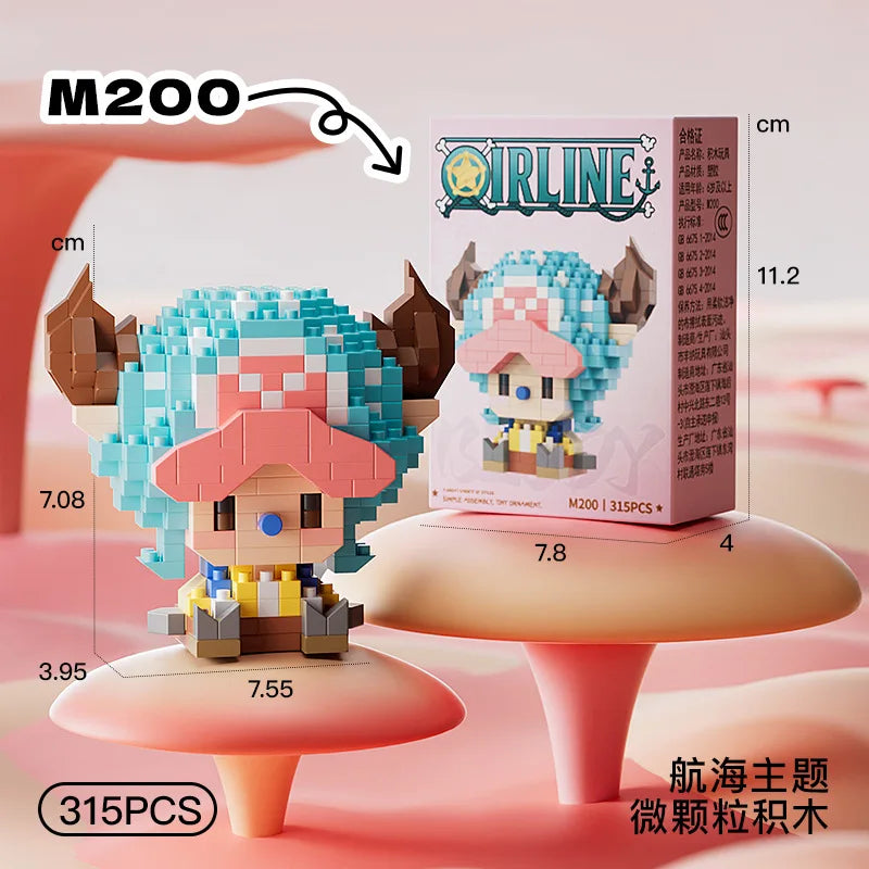 One Piece Anime Mini Block Figures – 20 Styles | 3D Assembly Toy