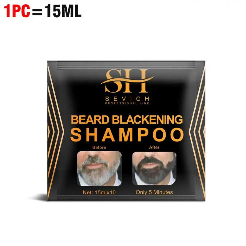 Sevich Black Beard Dye Shampoo | 5-Minute Men's Color