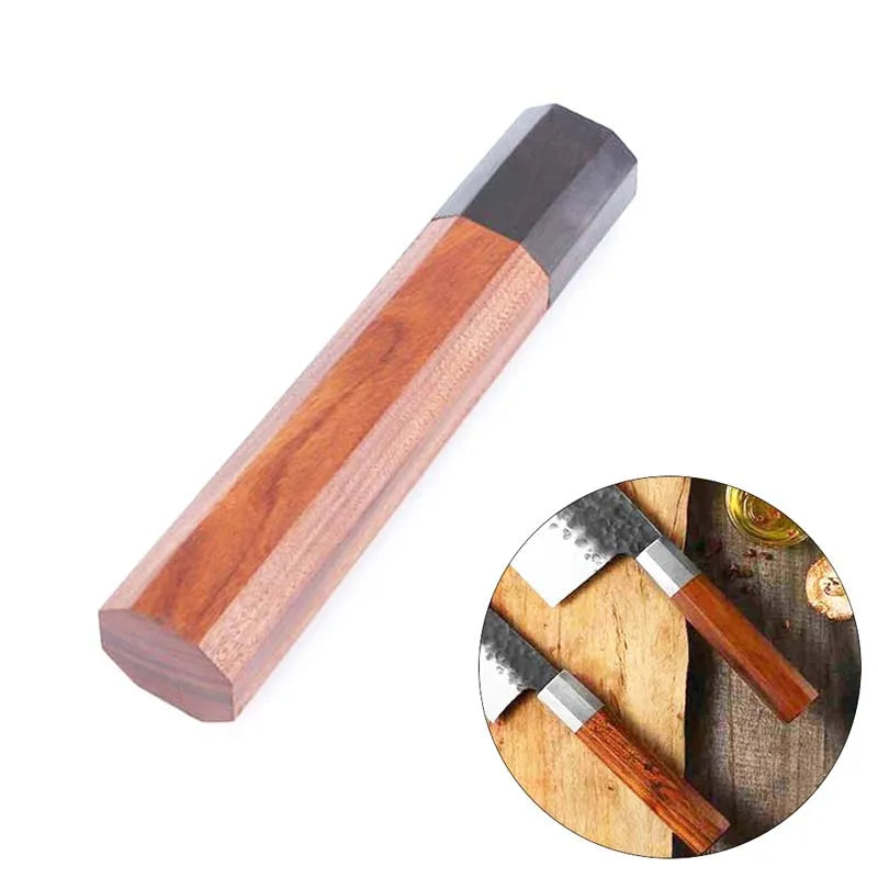 Octagonal Redwood Knife Handle 135mm | Wood Kitchen Grip