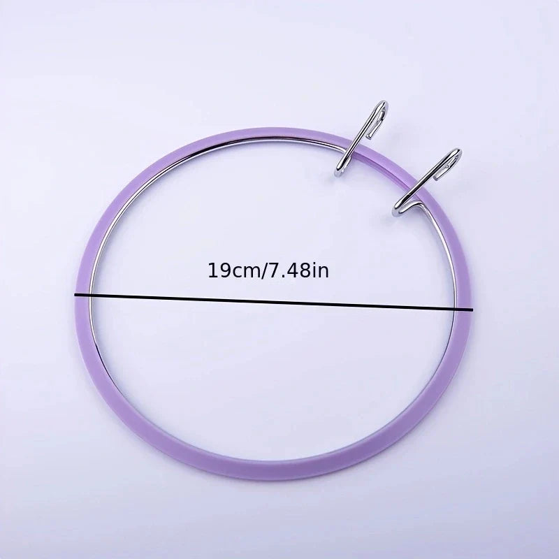 7.25" Adjustable Plastic Embroidery Hoop for Cross Stitch DIY