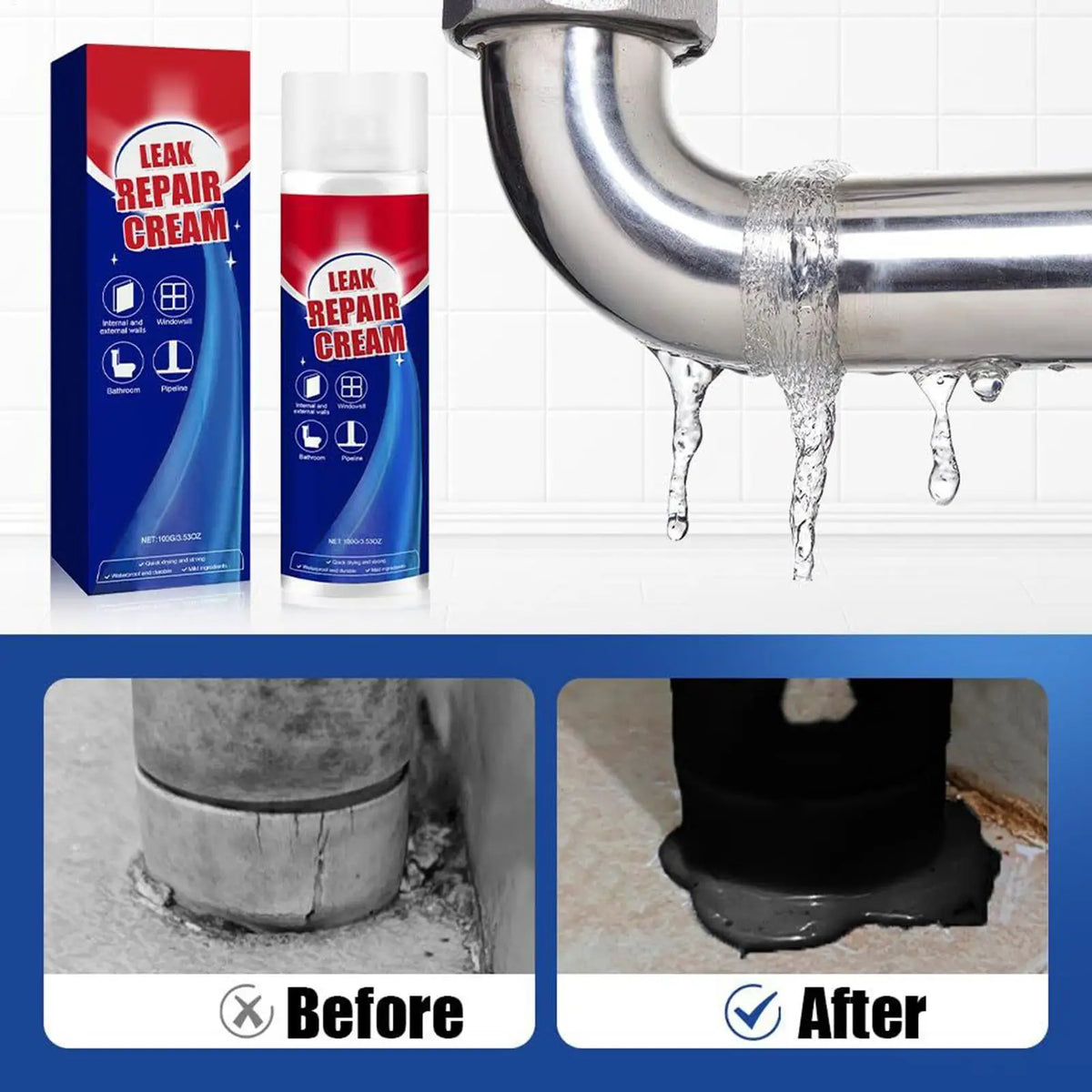 Transparent Waterproof Sealant Cream 100g – Roof & Concrete