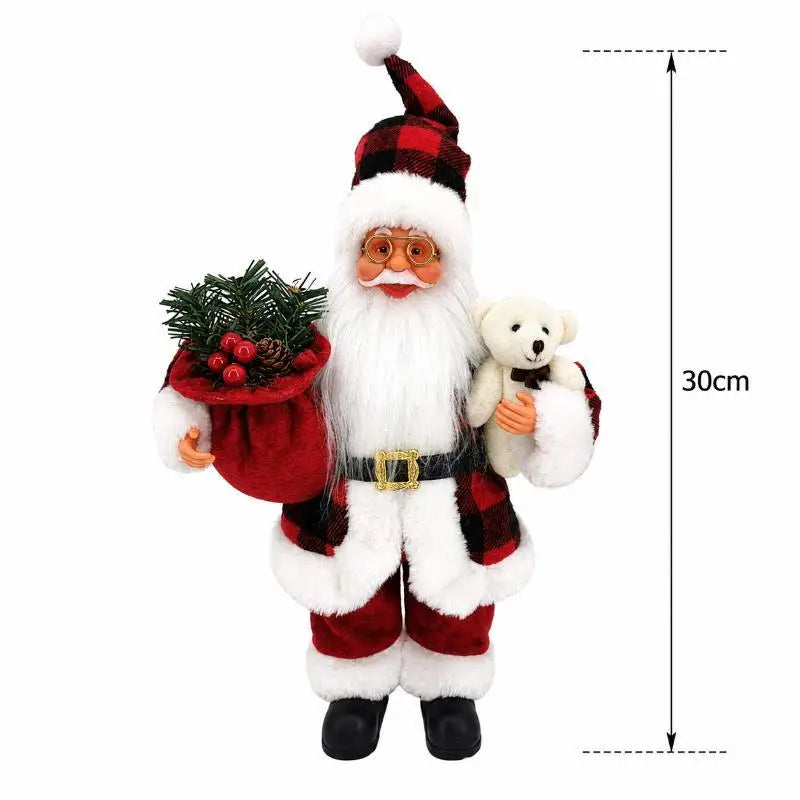 Santa Claus Standing Figurine – Handcrafted Christmas Decor