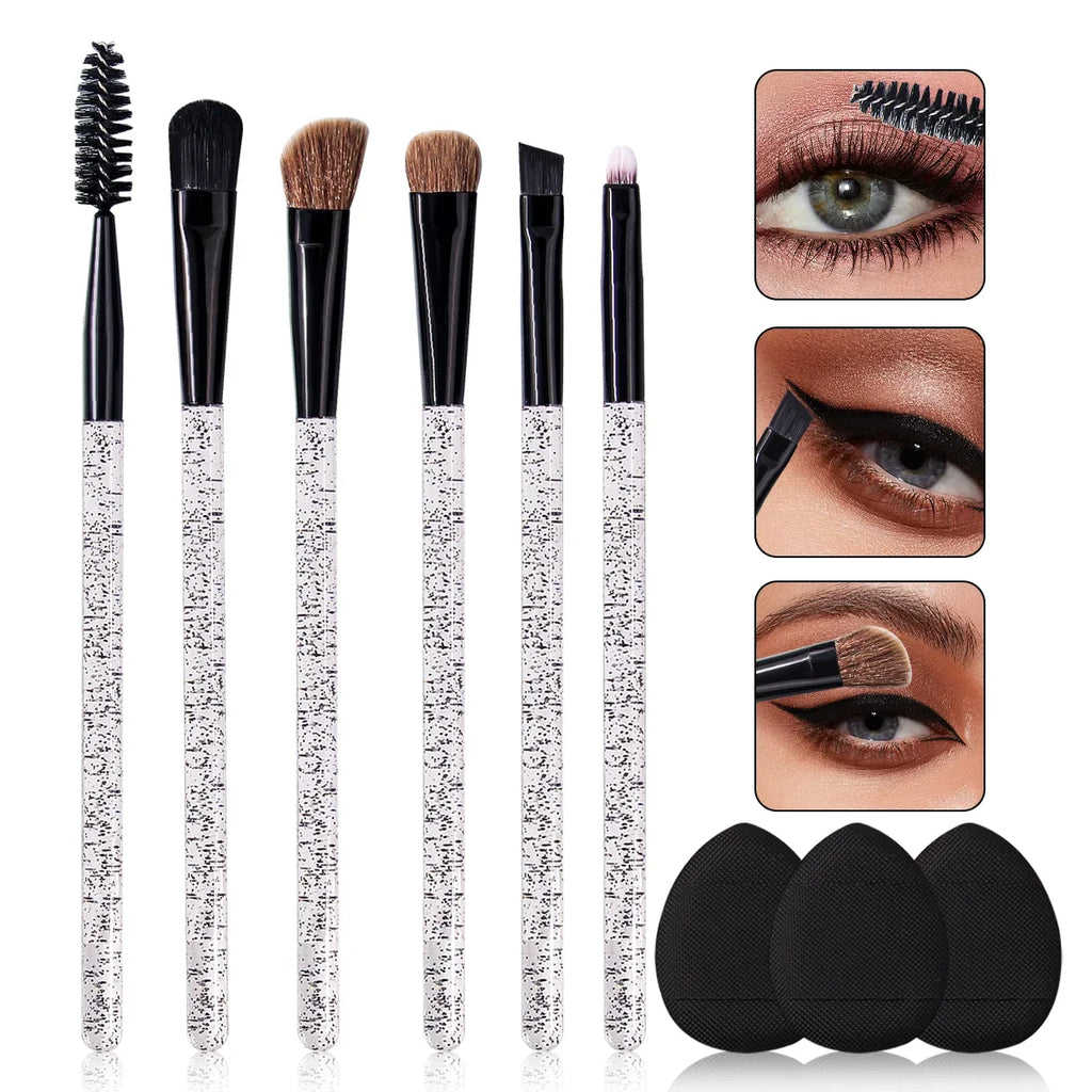 9-Piece Makeup Brush Set – Eye, Contour & Concealer Brushes
