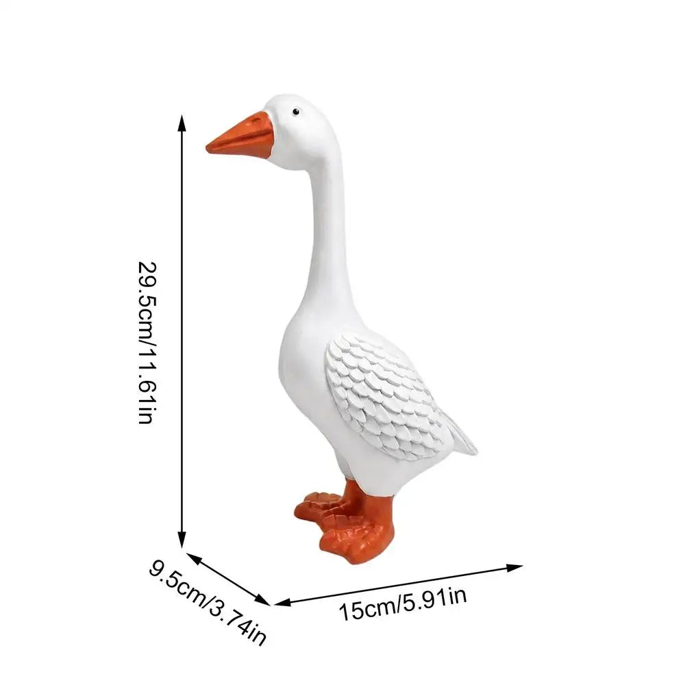 Resin Goose Garden Statue – All-Weather Outdoor Lawn Decor