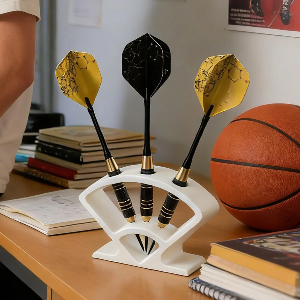 Vertical Dart Holder Stand | Desktop Rack Holds 3 Darts