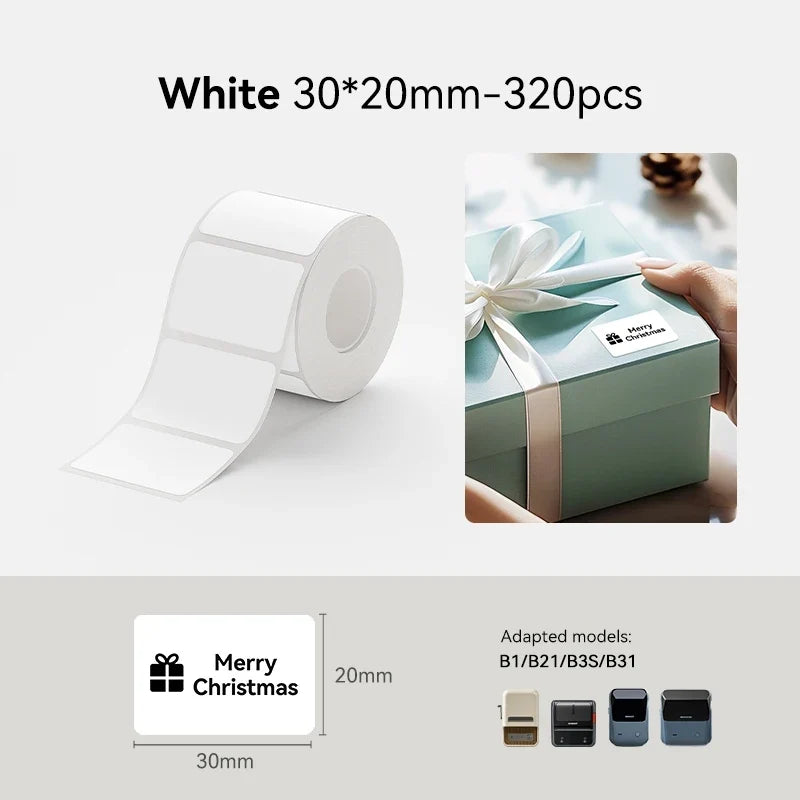 Niimbot Thermal Label Paper Roll – White, Color & Transparent