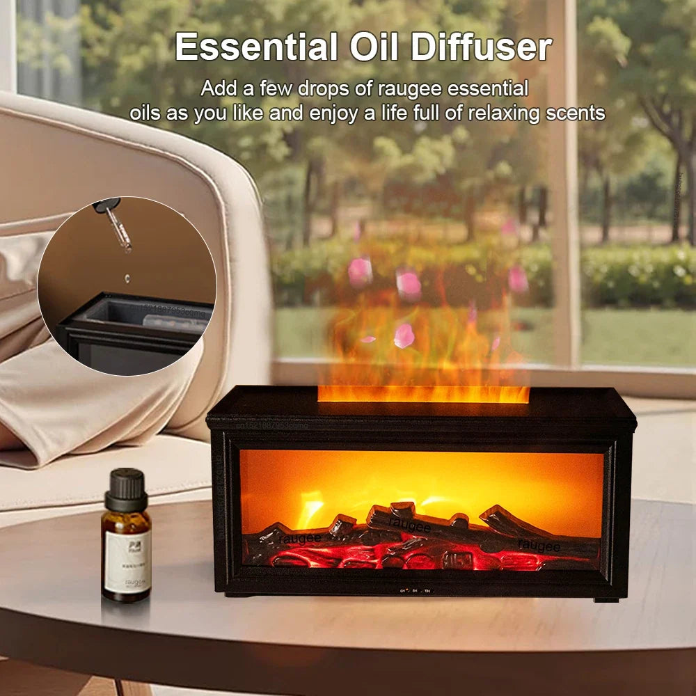 Fireplace Flame Aroma Diffuser & USB Humidifier | raugee