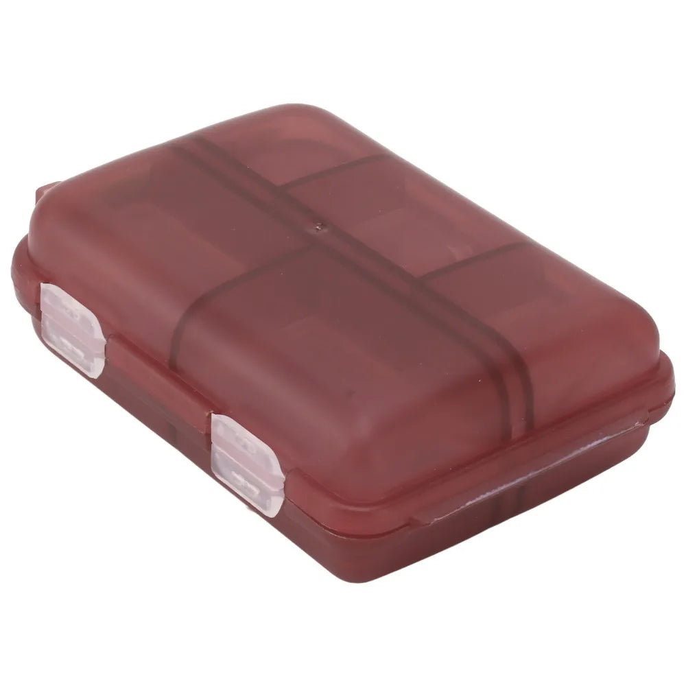 Portable 10-Compartment Waterproof Travel Medicine Pill Case