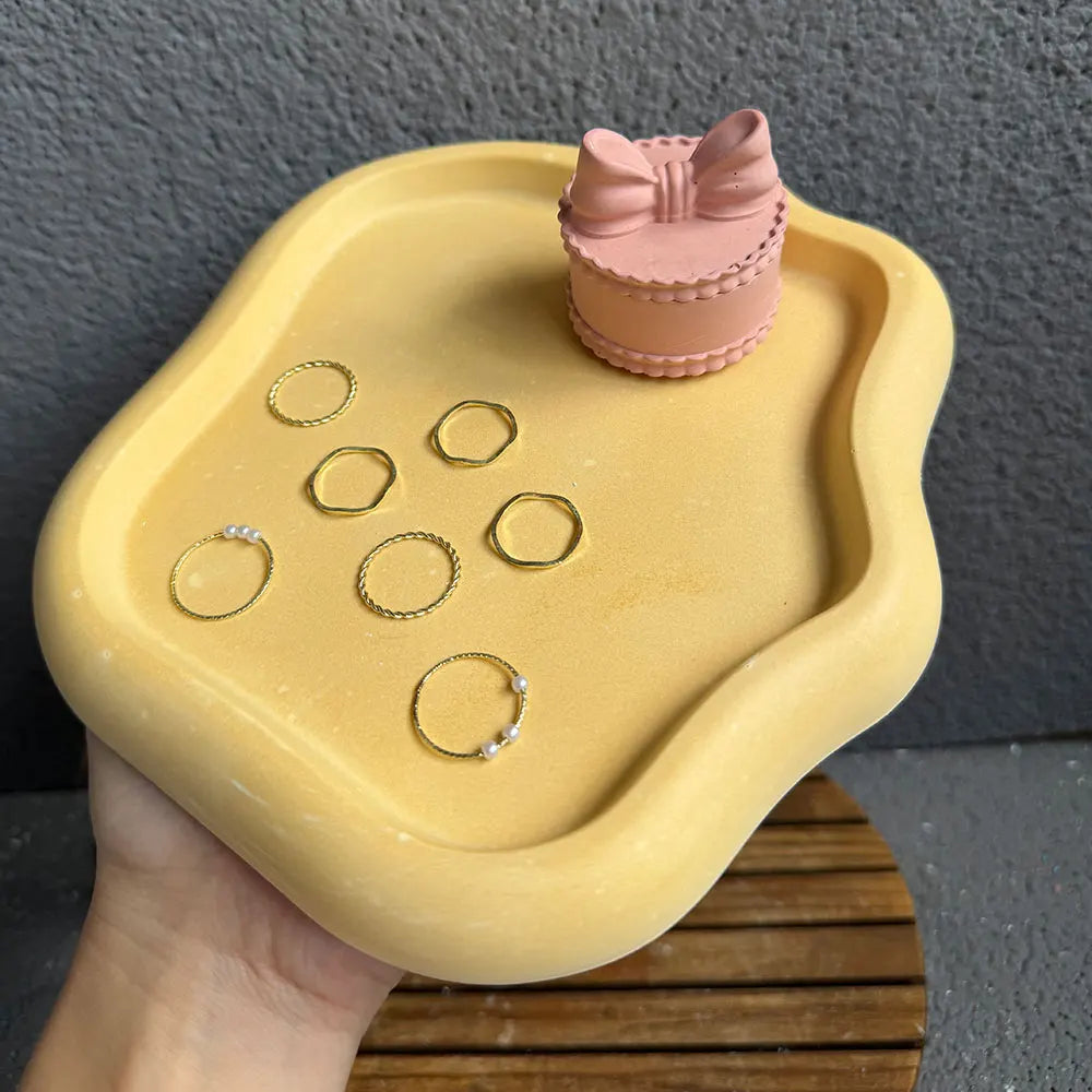 Wavy Tray & Bow Jewelry Box Silicone Mold – Resin DIY Craft